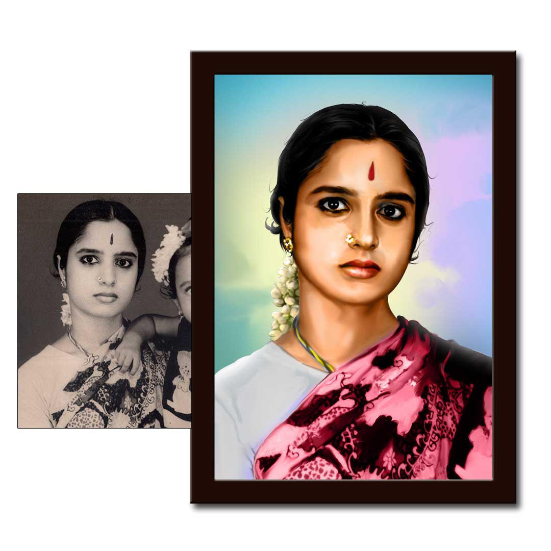 Personalized digital art black and white to color photo printing - Image 2