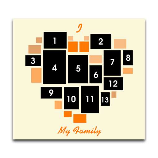 Personalized Photo Collage Canvas Heart Design 1 - Image 3
