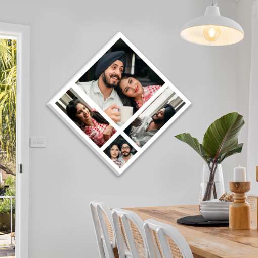 Personalized Photo Collage Canvas Diamond Design 2 1