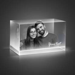 Personalized Wedding day Gifts 3D Crystal 6x6x10 6