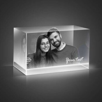 Personalized Wedding day Gifts 3D Crystal 6x6x10 7