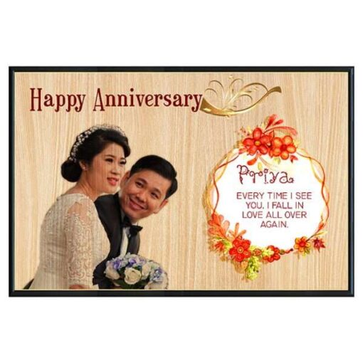 Personalized Anniversary Gift | Photo Print on Wood | Photo frame Design 5 1