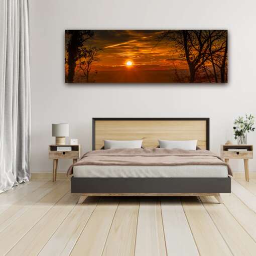 Personalized Panoramic Canvas Photo Print | Morning Sun Rise 1