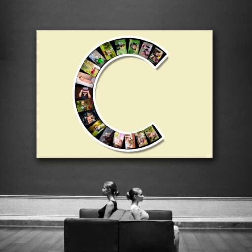 Personalized Photo Collage Canvas Alphabets Design 13 1