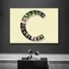 Personalized Photo Collage Canvas Alphabets Design 13 5