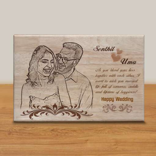 Personalized Wooden Engraving Photo Frame & Plaques Design 4 1