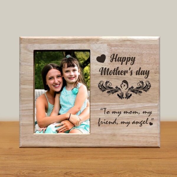 Personalized Wooden Engraving Photo Frame & Plaques Square Design 3