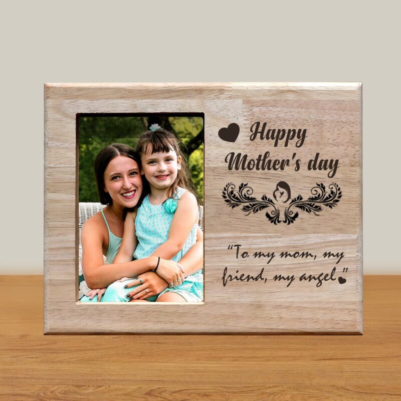 Personalized Wooden Engraving Photo Frame & Plaques Square Design 3