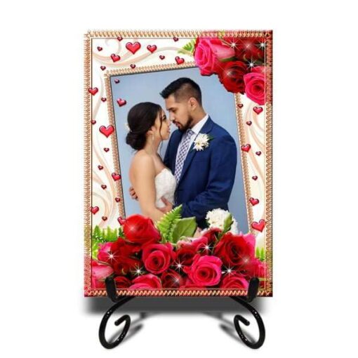 Personalized Photo Tiles | Happy Wedding Day 1