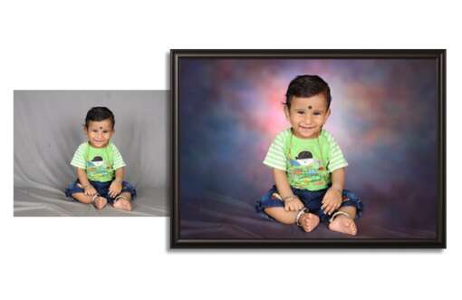 Personalized Restoration Photo Print With Background Change 1