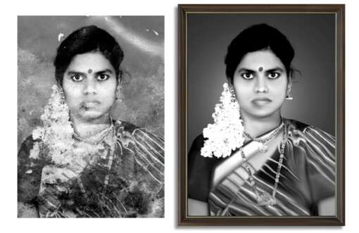 Personalized Restoration Photo Print Black and White To Black and White  1