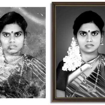 Personalized Restoration Photo Print Black and White To Black and White  4