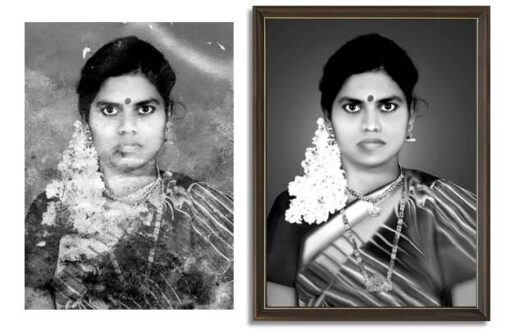 Personalized Restoration Photo Print Black and White To Black and White  2