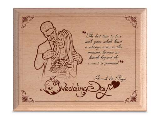 Personalized Wooden Photo Art Frame | Wooden Gifts | Wedding Design Design 2 1