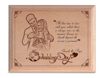 Personalized Wooden Photo Art Frame | Wooden Gifts | Wedding Design Design 2