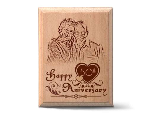 Personalized Wooden Photo Art Frame | Wooden Gifts | Happy Anniversary Design 3 1