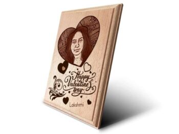 Alternative view of Personalized Wooden Photo Art Frame | Wooden Gifts | Happy Valentine's Day Design 5