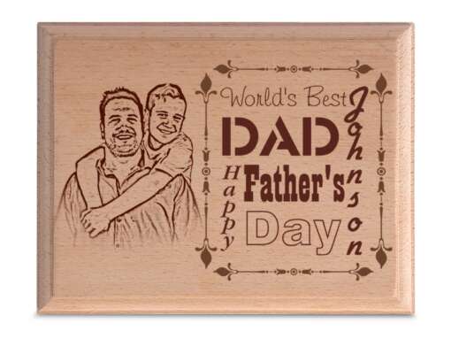 Personalized Wooden Photo Art Frame | Wooden Gifts | Happy Father's day Design 6 1