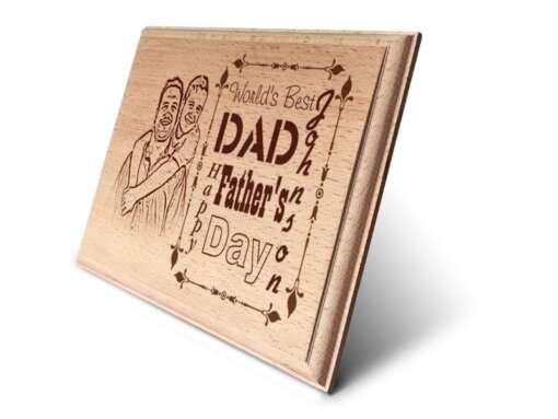 Personalized Wooden Photo Art Frame | Wooden Gifts | Happy Father's day Design 6 2
