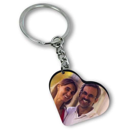 Personalized Photo Keychain Heart Design 4 1