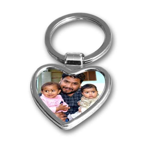 Personalized Photo keychain Metal Heart Design 5 1