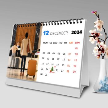 2024 Personalized Desktop Calendar | Table top Photo Calendar | 9 x 6 Inches Horizontal Design 01 28