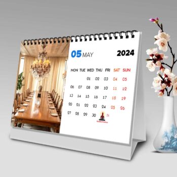 2024 Personalized Desktop Calendar | Table top Photo Calendar | 9 x 6 Inches Horizontal Design 01 21