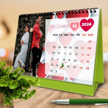 2024 Personalized Desktop Calendar | Table top Photo Calendar | 9 x 6 Inches Horizontal Design 02 28