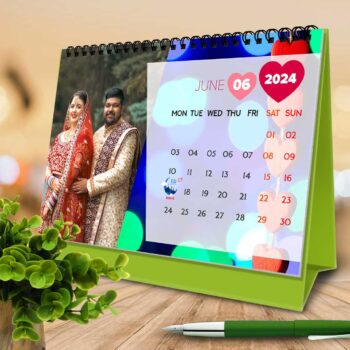 2024 Personalized Desktop Calendar | Table top Photo Calendar | 9 x 6 Inches Horizontal Design 02 22