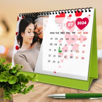 2024 Personalized Desktop Calendar | Table top Photo Calendar | 9 x 6 Inches Horizontal Design 02 23