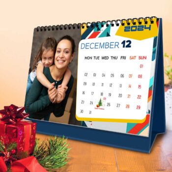 2024 Personalized Desktop Calendar | Table top Photo Calendar | 9 x 6 Inches Horizontal Design 05 28