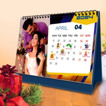 2024 Personalized Desktop Calendar | Table top Photo Calendar | 9 x 6 Inches Horizontal Design 05 20
