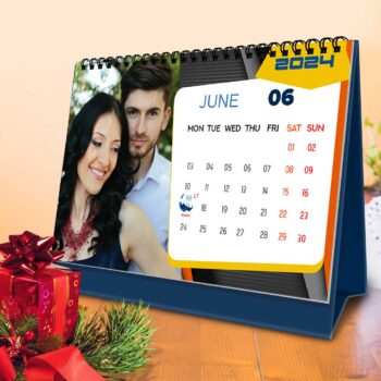 2024 Personalized Desktop Calendar | Table top Photo Calendar | 9 x 6 Inches Horizontal Design 05 22