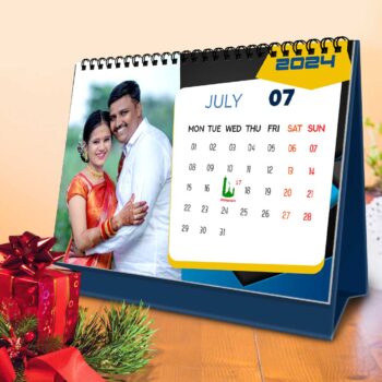 2024 Personalized Desktop Calendar | Table top Photo Calendar | 9 x 6 Inches Horizontal Design 05 23