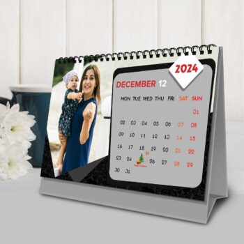 2024 Personalized Desktop Calendar | Table top Photo Calendar | 9 x 6 Inches Horizontal Design 06 28
