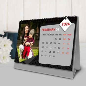 2024 Personalized Desktop Calendar | Table top Photo Calendar | 9 x 6 Inches Horizontal Design 06 18