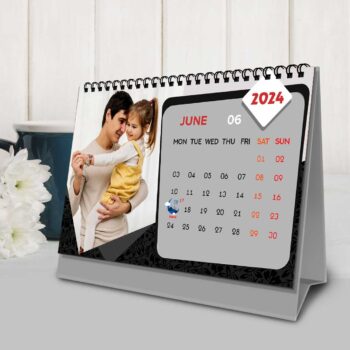 2024 Personalized Desktop Calendar | Table top Photo Calendar | 9 x 6 Inches Horizontal Design 06 22
