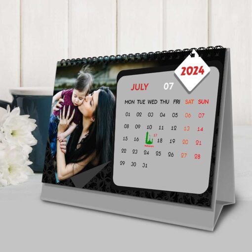 2024 Personalized Desktop Calendar | Table top Photo Calendar | 9 x 6 Inches Horizontal Design 06 9
