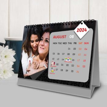 2024 Personalized Desktop Calendar | Table top Photo Calendar | 9 x 6 Inches Horizontal Design 06 24