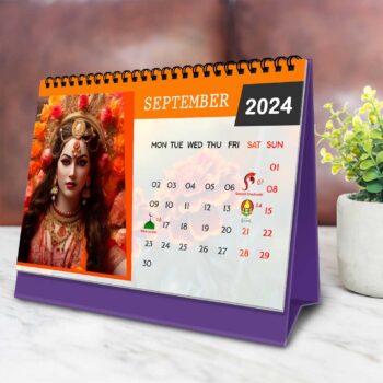 2024 Personalized Desktop Calendar | Table top Photo Calendar | 9 x 6 Inches Horizontal Design 07 25