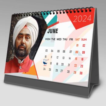 2024 Personalized Desktop Calendar | Table top Photo Calendar | 9 x 6 Inches Horizontal Design 09 22
