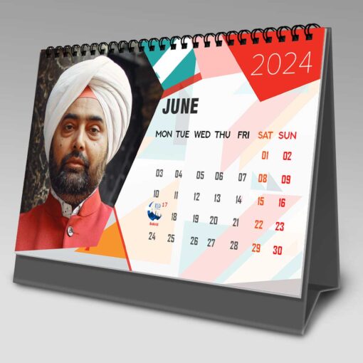 2024 Personalized Desktop Calendar | Table top Photo Calendar | 9 x 6 Inches Horizontal Design 09 8