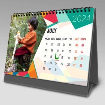 2024 Personalized Desktop Calendar | Table top Photo Calendar | 9 x 6 Inches Horizontal Design 09 23