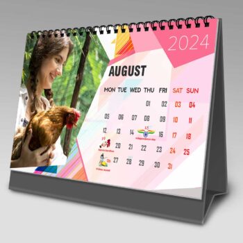 2024 Personalized Desktop Calendar | Table top Photo Calendar | 9 x 6 Inches Horizontal Design 09 24