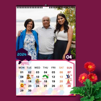 2024 Personalized Wall Calendar | 12 Pages Photo Calendar | 12×18 Inch Design 6 18