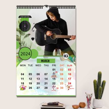 2024 Personalized Wall Calendar | 12 Pages Photo Calendar | 12×18 Inch Design 3 17