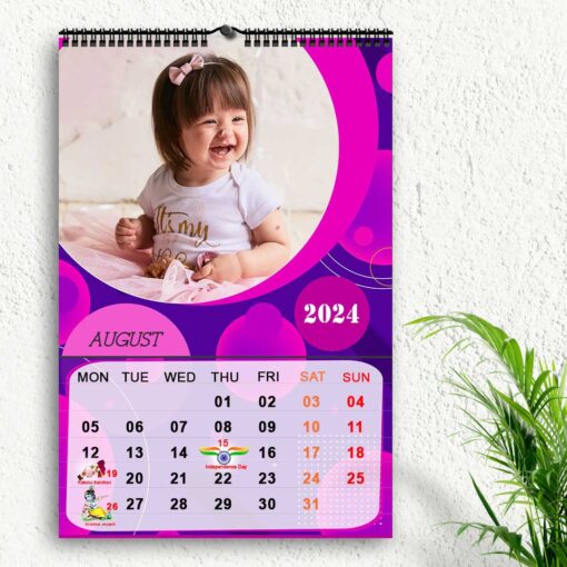 2024 Personalized Wall Calendar | 12 Pages Photo Calendar | 12×18 Inch Design 1 9