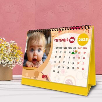 2025 Personalized Desktop Calendar | Table top Photo Calendar | 9 x 6 Inches Horizontal Design 04 11