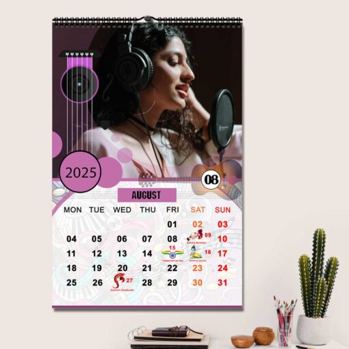 2025 Personalized Wall Calendar | 12 Pages Photo Calendar | 12×18 Inch Design 3 - Image 10