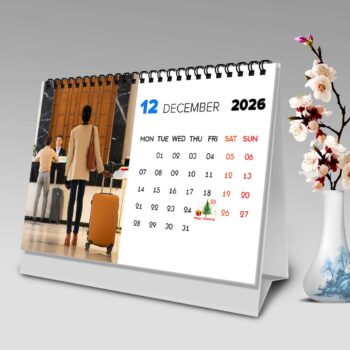 2026 Personalized Desktop Calendar | Table top Photo Calendar | 9 x 6 Inches Horizontal Design 01 13